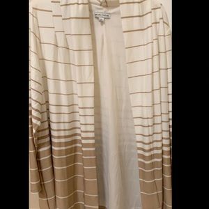 Beige and white soft sweater